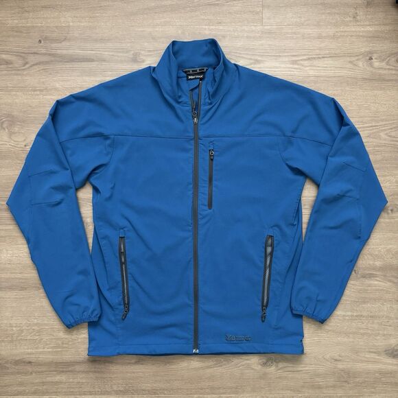 Marmot Softshell Jacket Blue Men’s Size Large Full Zip Outdoor Hiking Activewear - Picture 12 of 12